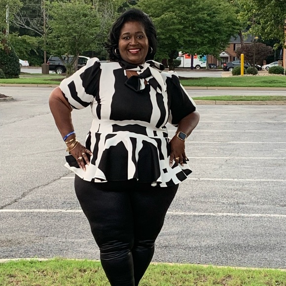 Peplum Bow Tie Top - Picture 1 of 1